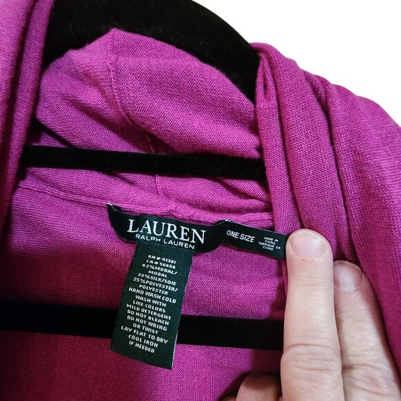 Lauren Ralph Lauren Knit Poncho Wrap Womens One Size - Picture 3 of 3